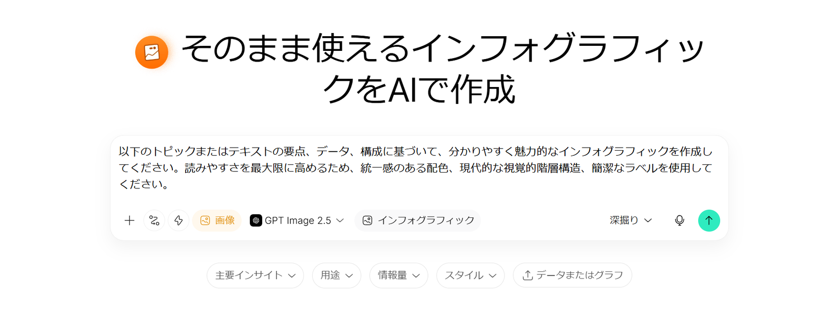 HIX AI　インフォグラフィック生成