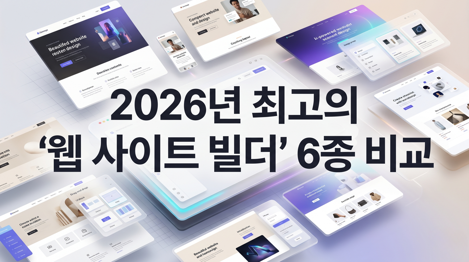 2026년 최고의 '웹 사이트 빌더' 6종 비교
