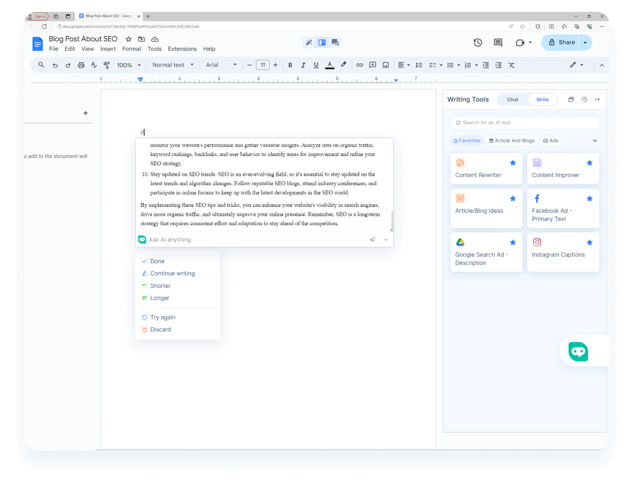 Transformeer Google Docs in een <span class="text-[#00D3B6]">superieur Notion AI alternatief</span>