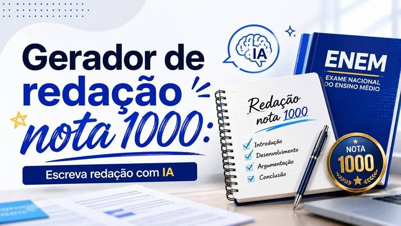 Gerador de redação nota 1000: Como escrever uma redação nota máxima no ENEM com IA?