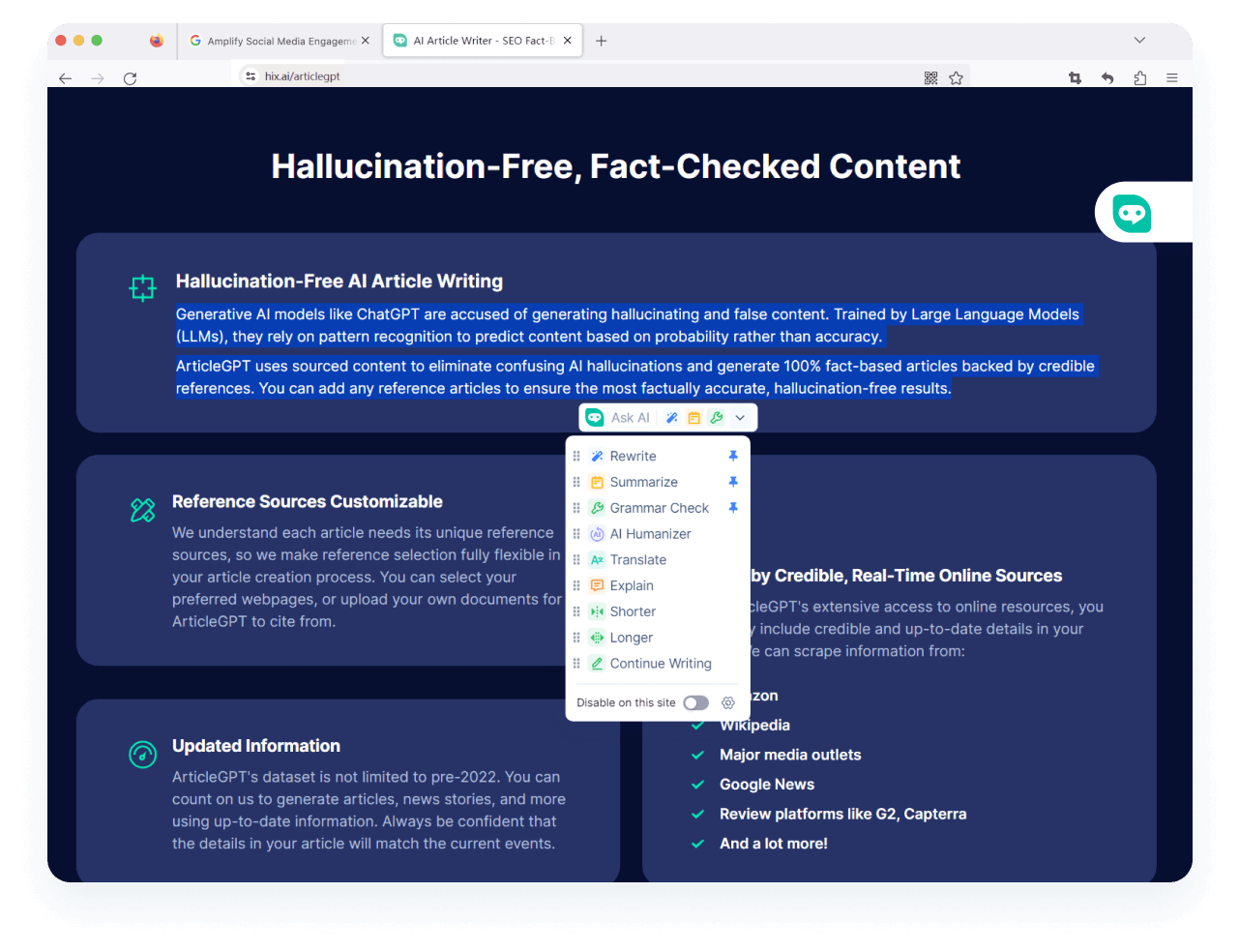 Accédez à l’assistance IA <span class="text-[#00D3B6]">n’importe où</span> sur Firefox