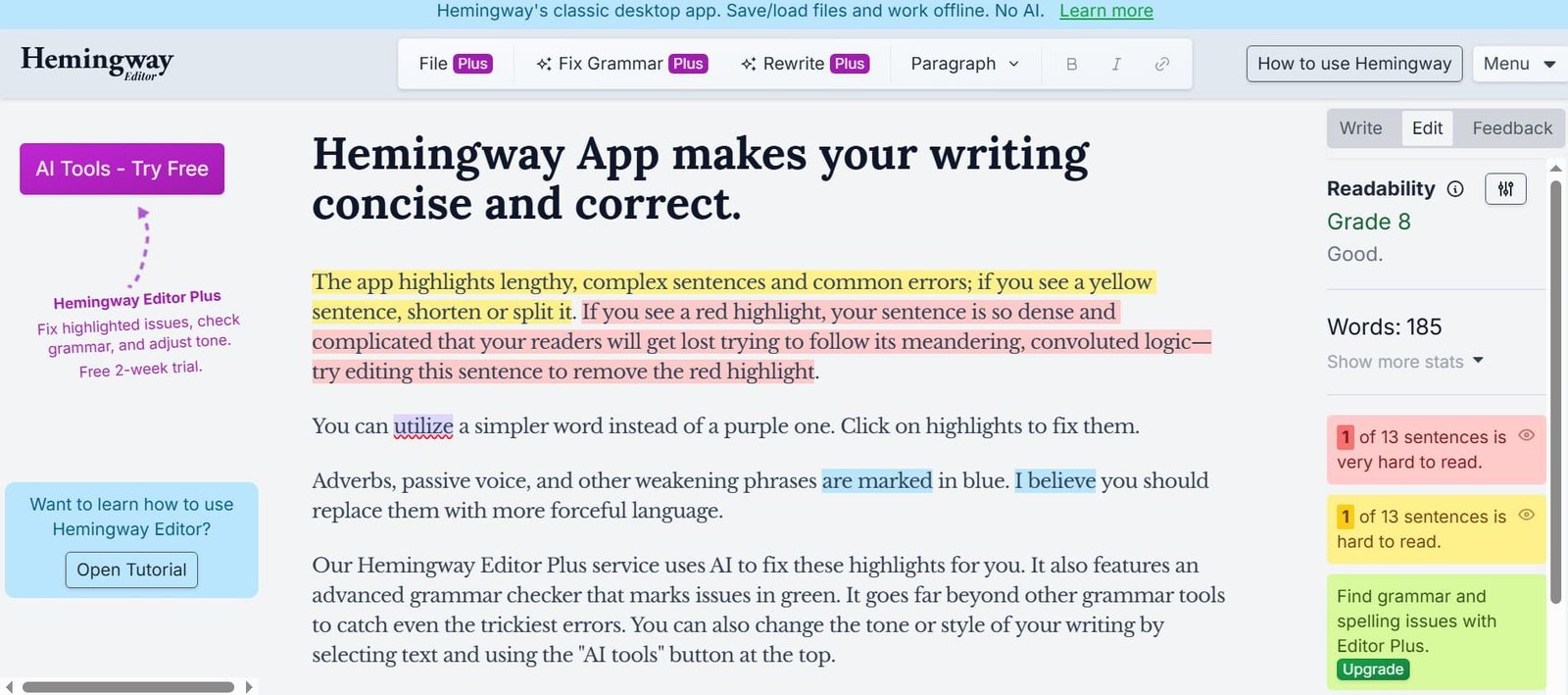 Editor Hemingway