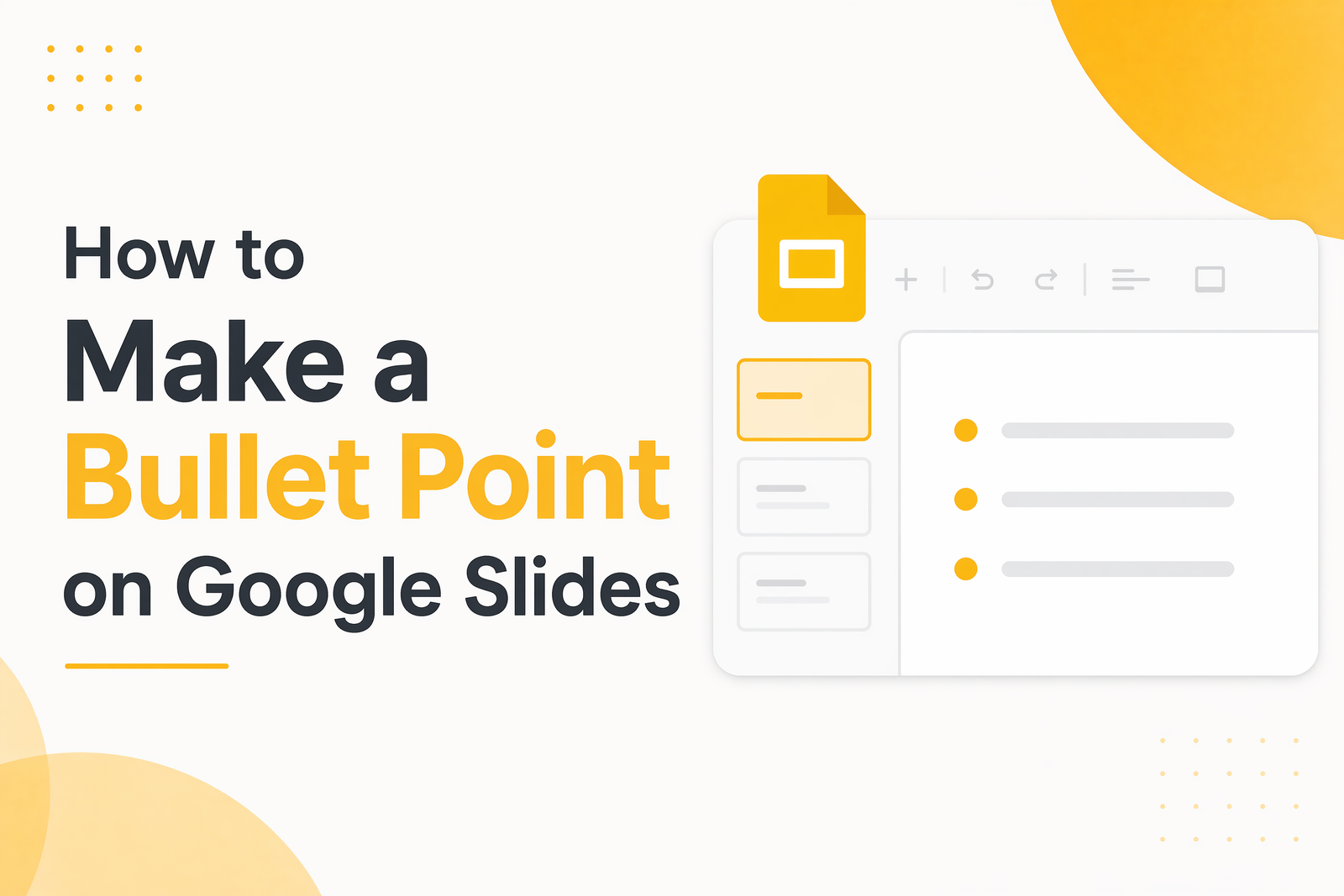 come creare un elenco puntato su Google Slides