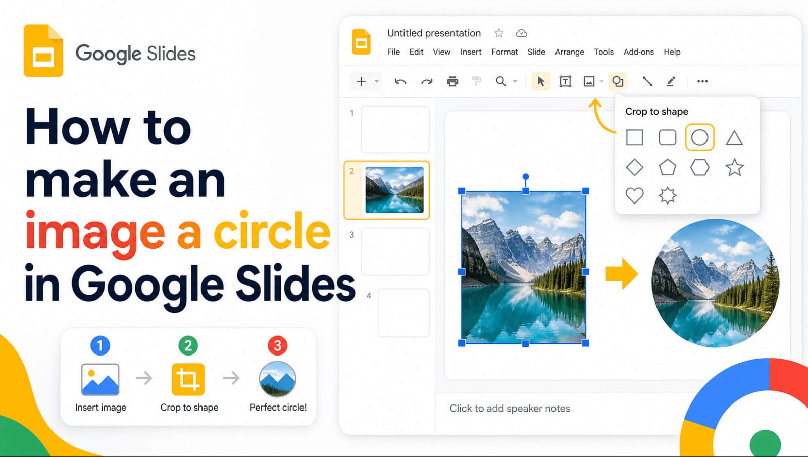 Come trasformare un'immagine in un cerchio in Google Slides