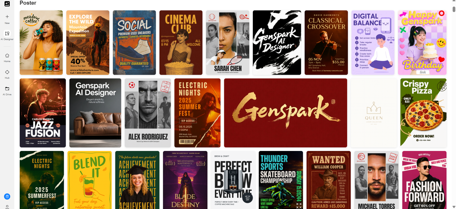 Genspark AIデザイナーエージェントのポスター