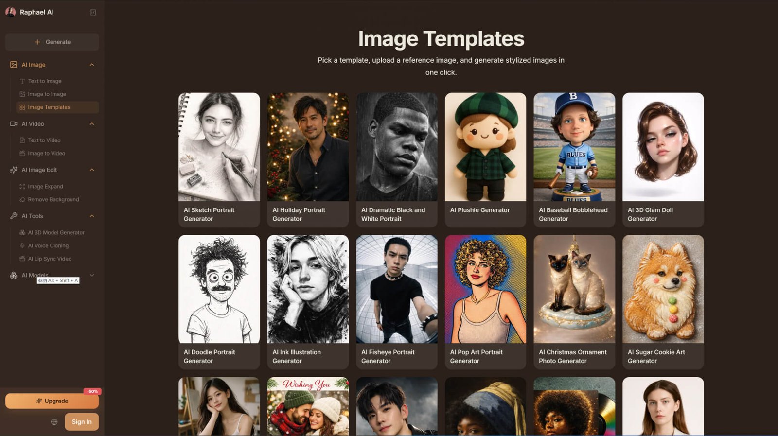 modello di immagine preimpostato