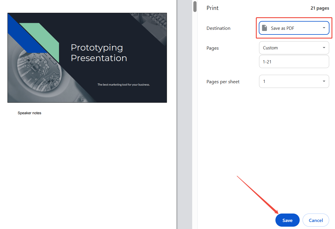Salva come PDF (Backup facoltativo)