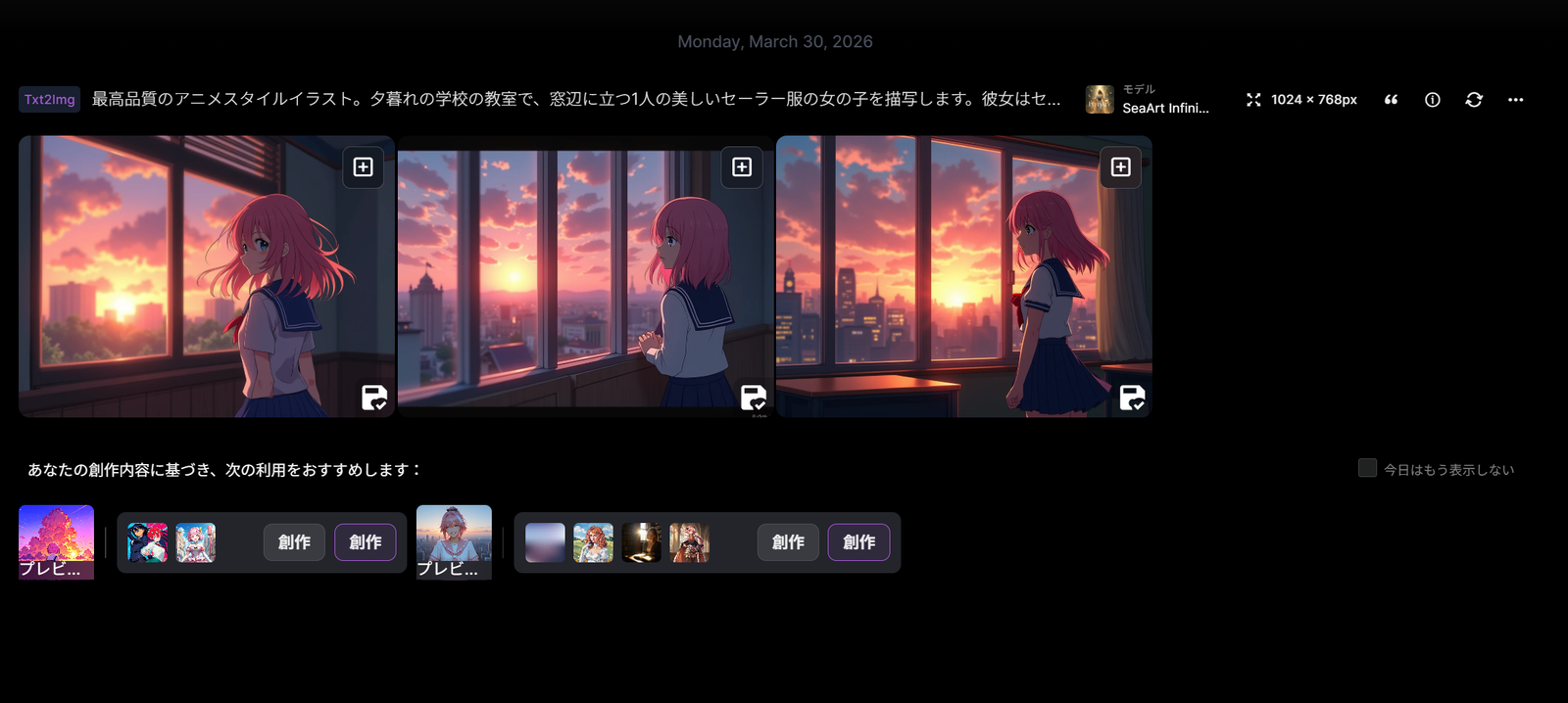 SeaArt AI AI写真アニメ化の効果