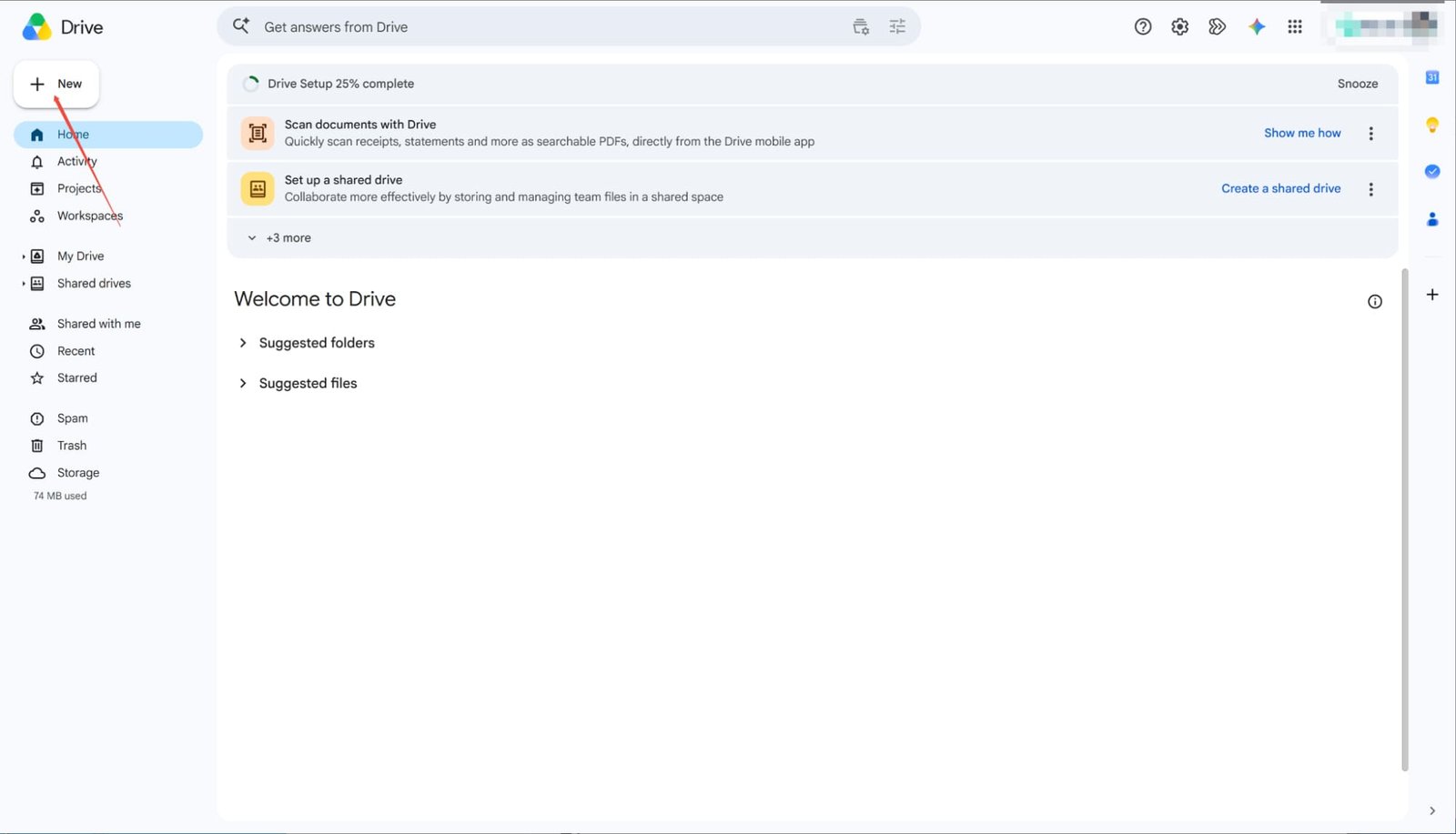 carica la presentazione PowerPoint su Google Drive